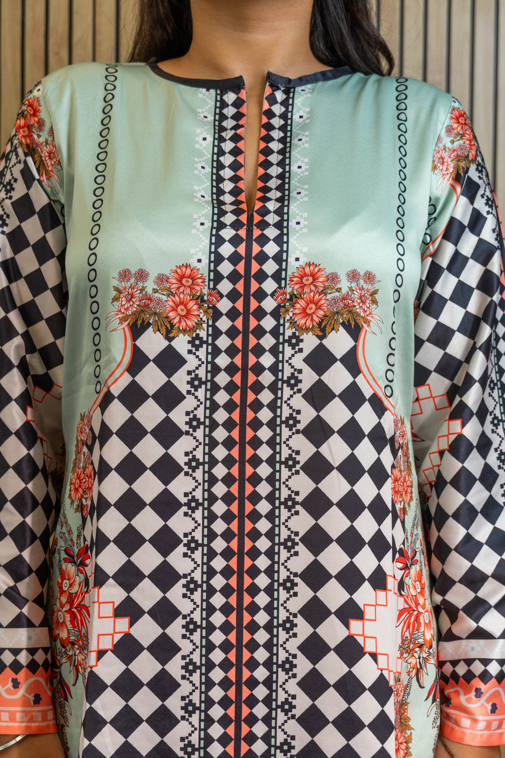 Premium Turkish Cotton Co-ord Set – Intricate Top & Flared Bottoms