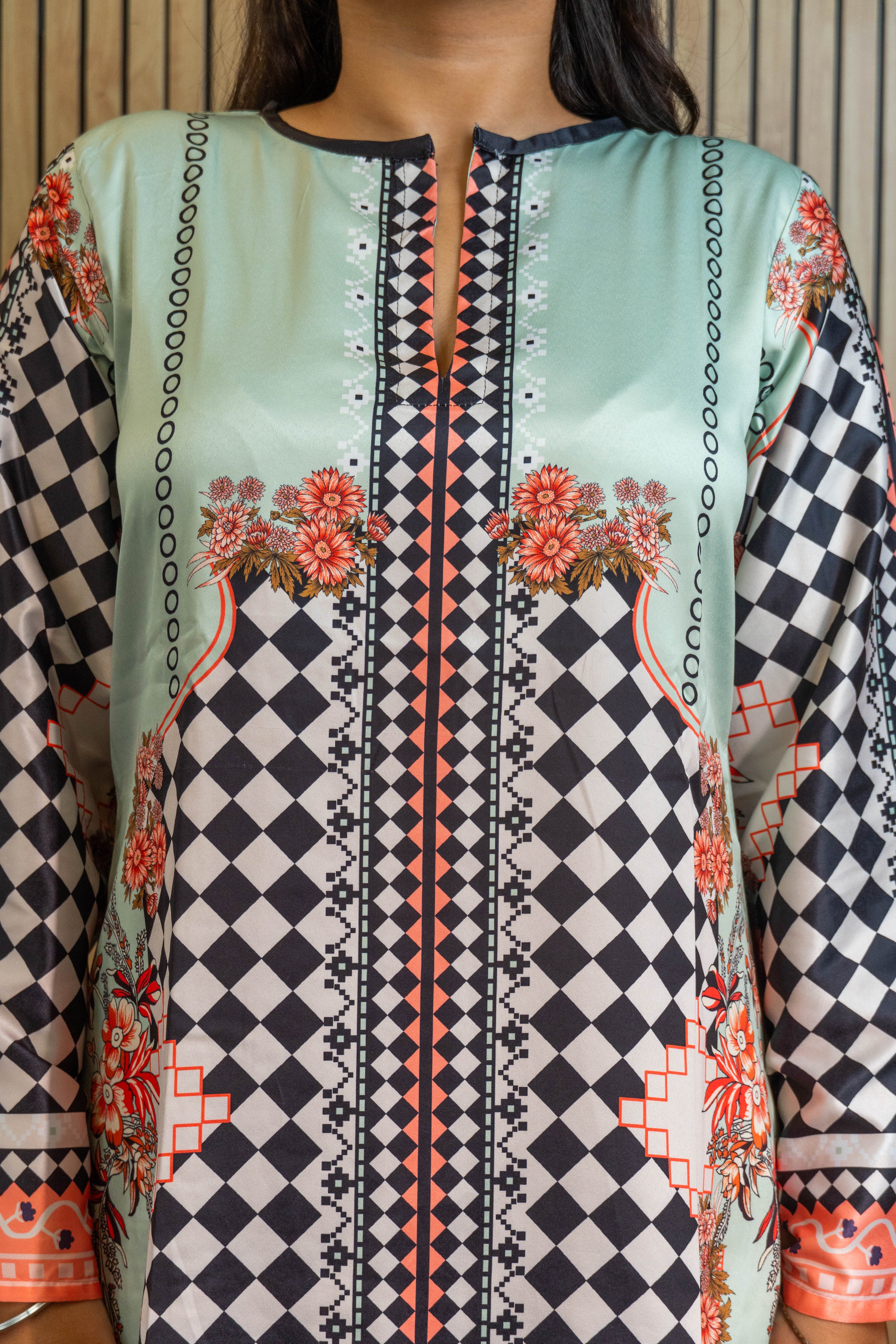 Premium Turkish Cotton Co-ord Set – Intricate Top & Flared Bottoms