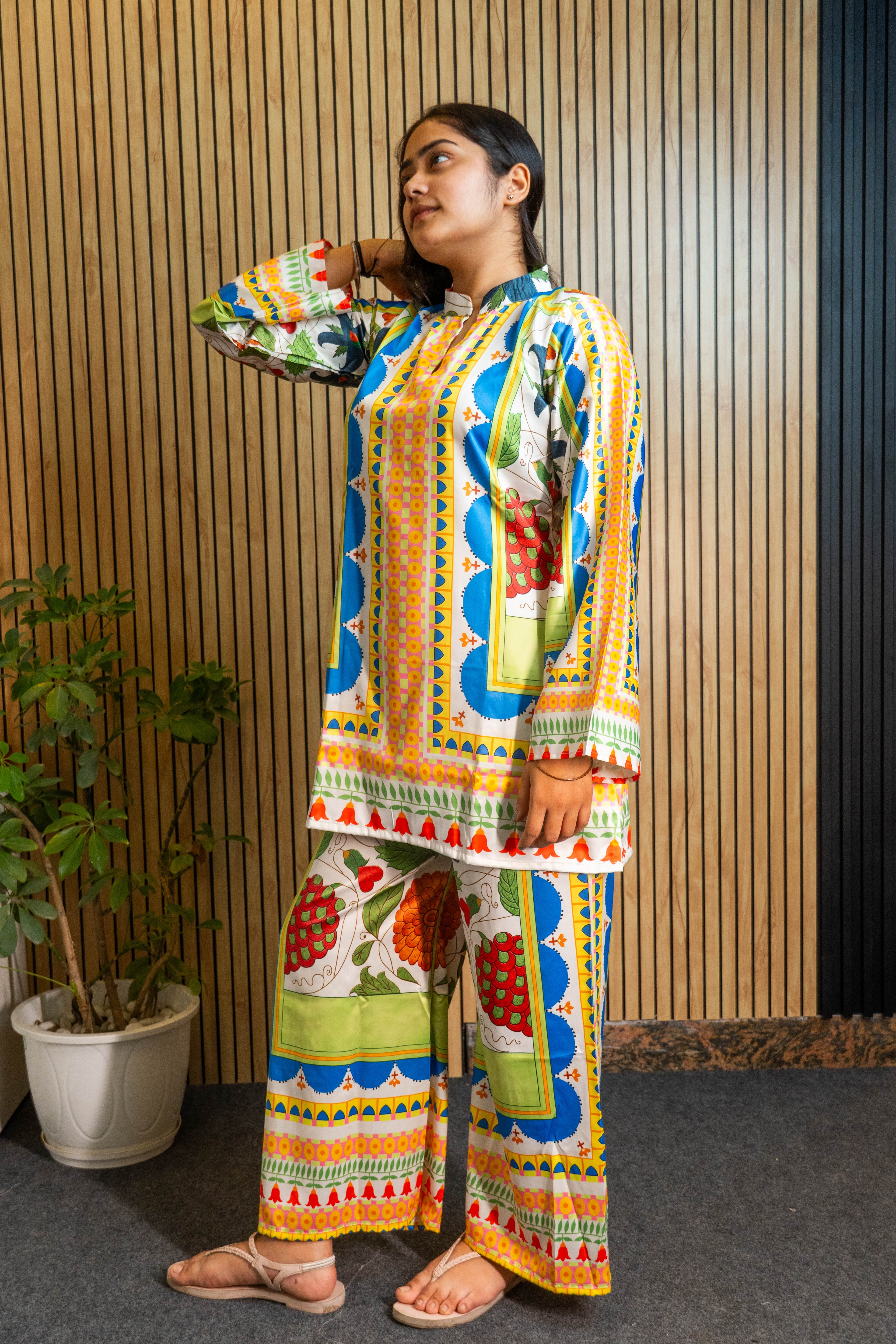 Rangrasa Premium Turkish Cotton Co-ord Set – Stylish Top & Flared Bottoms