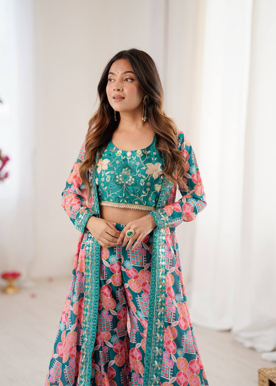 Heavy Muslin Sharara Salwar Suits Indo Western Dresses