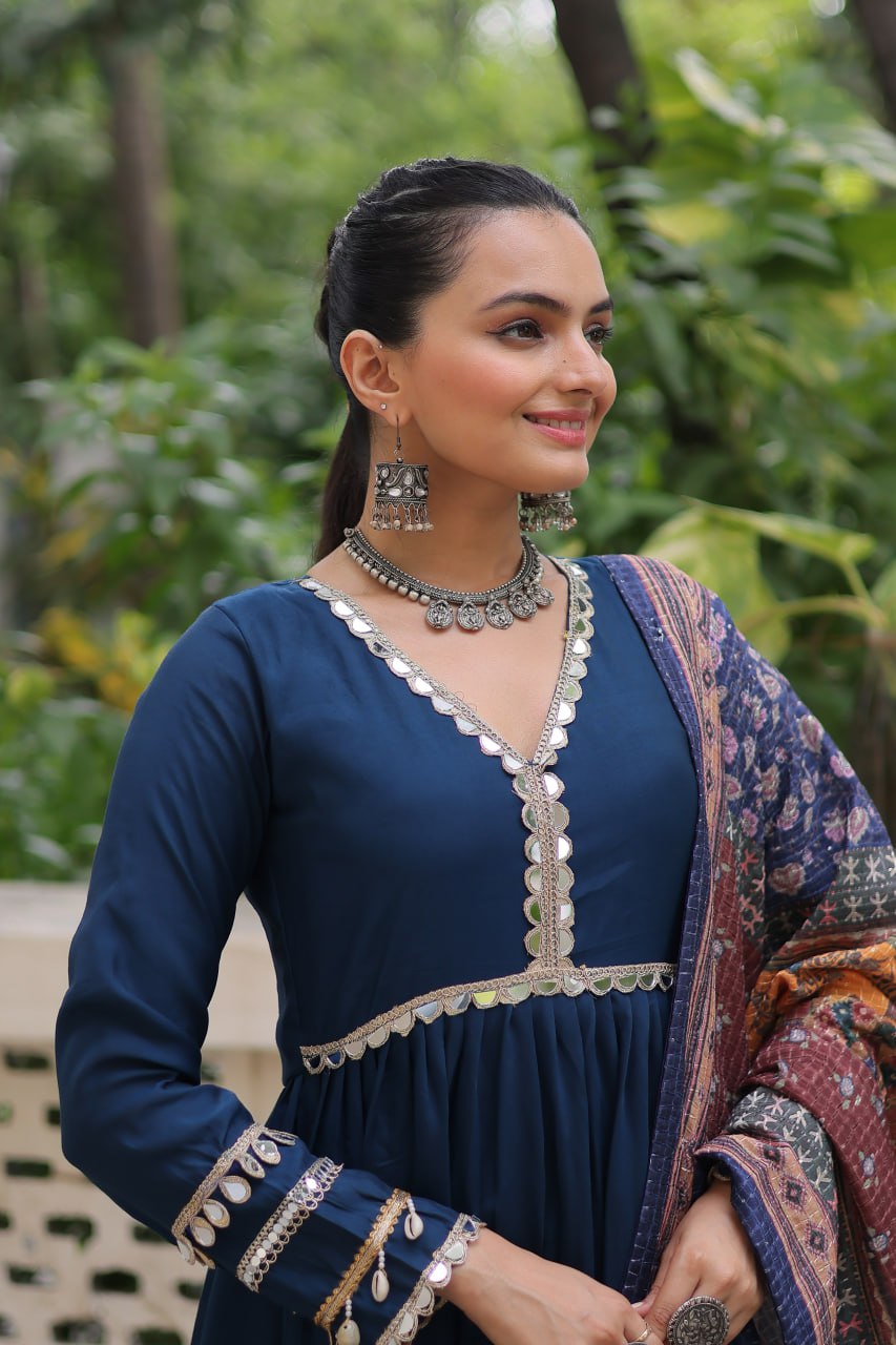 Designer Gown with Dupatta – Party & Wedding Collection