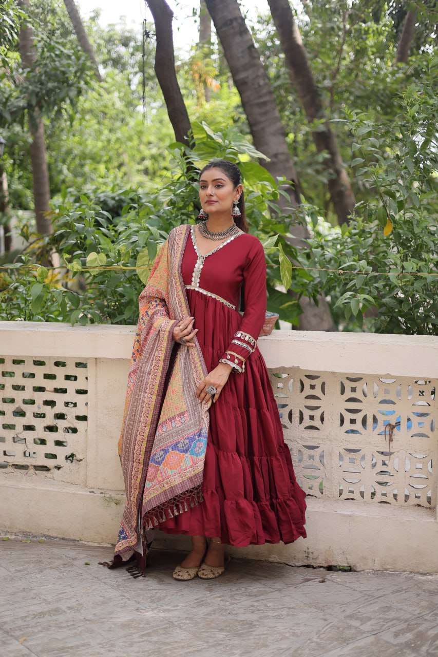 Designer Gown with Dupatta – Party & Wedding Collection
