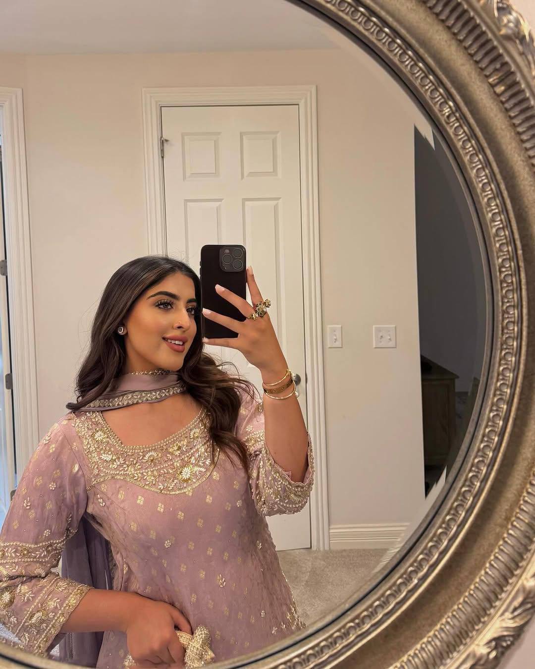 Premium Baby Pink Cosmos Silk Sequin & Zari Work Palazzo Set