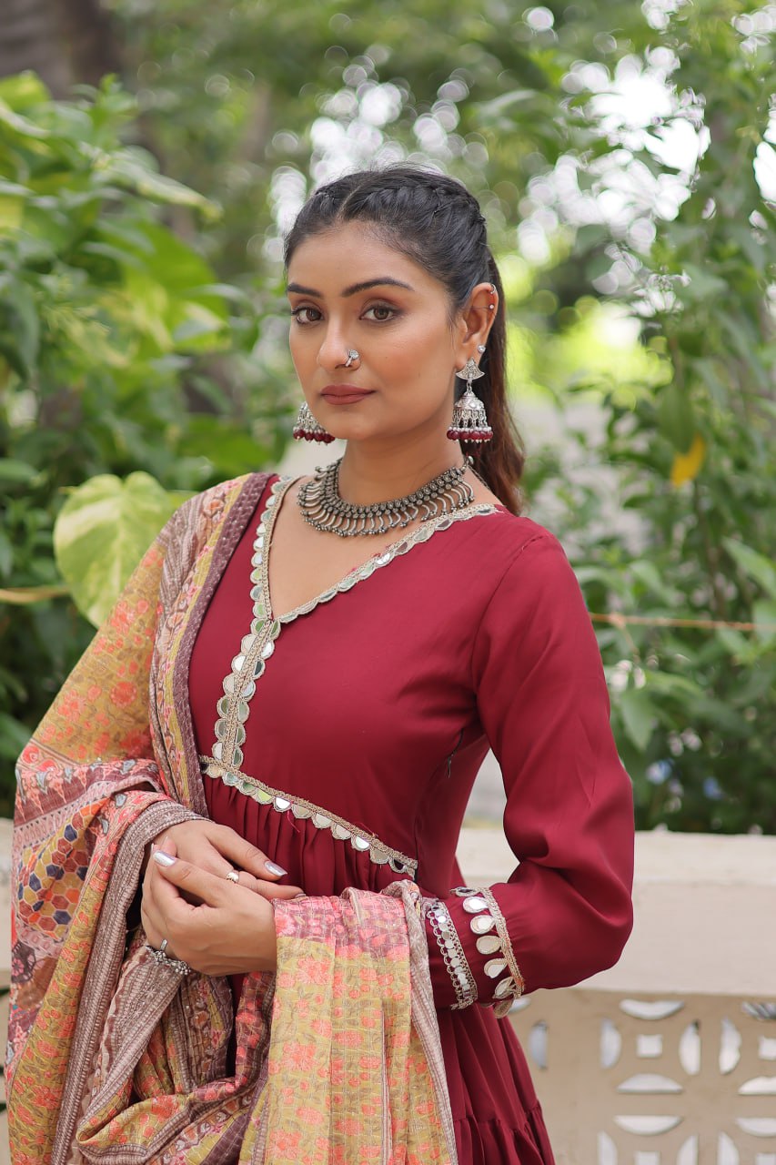 Designer Gown with Dupatta – Party & Wedding Collection
