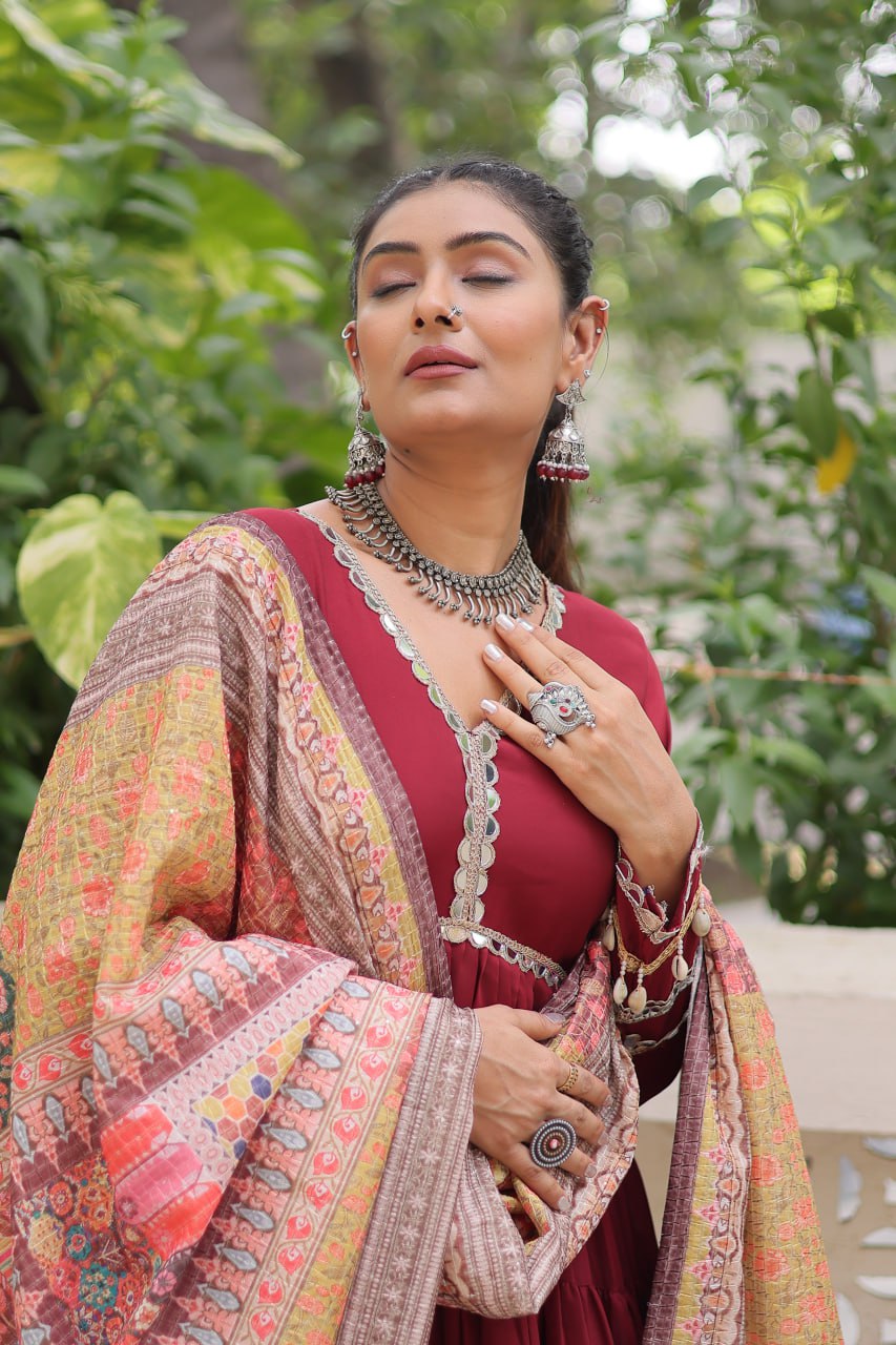 Designer Gown with Dupatta – Party & Wedding Collection