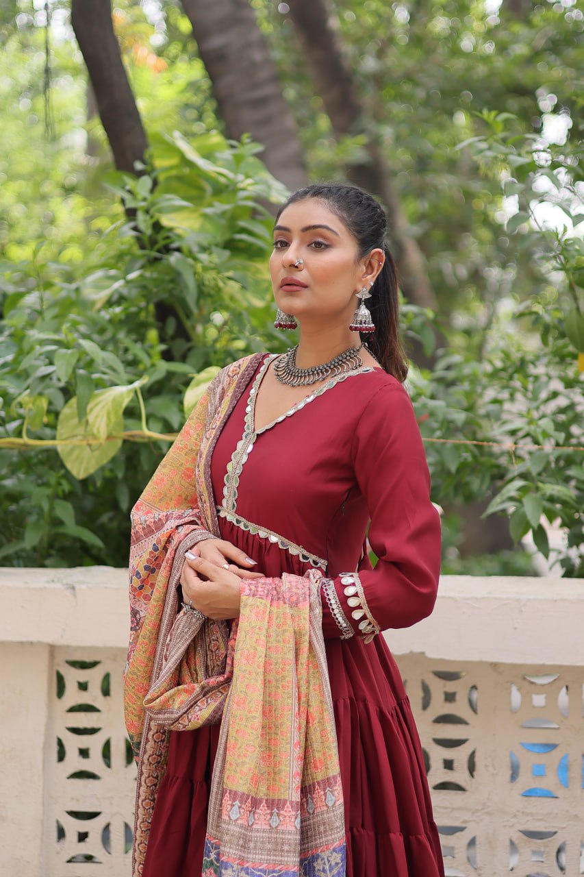 Designer Gown with Dupatta – Party & Wedding Collection