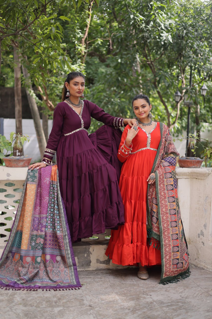 Designer Gown with Dupatta – Party & Wedding Collection