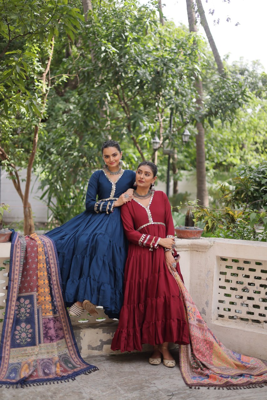 Designer Gown with Dupatta – Party & Wedding Collection