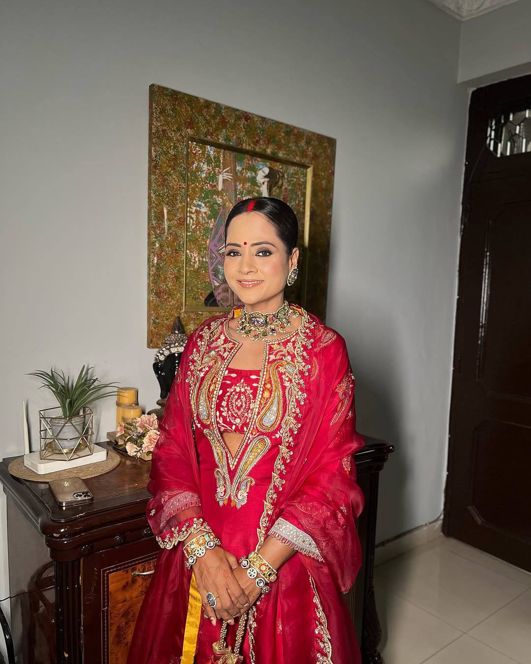 Premium Chinon Kurti, Blouse, Pant & Dupatta Set with Embroidery and Sequin Work