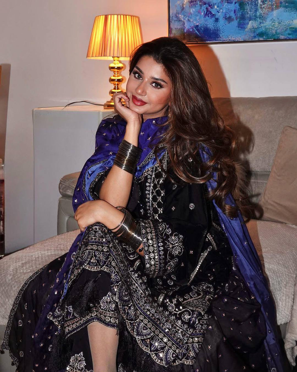 LAUNCHED VELVET KURTI-PLAZZO SET
