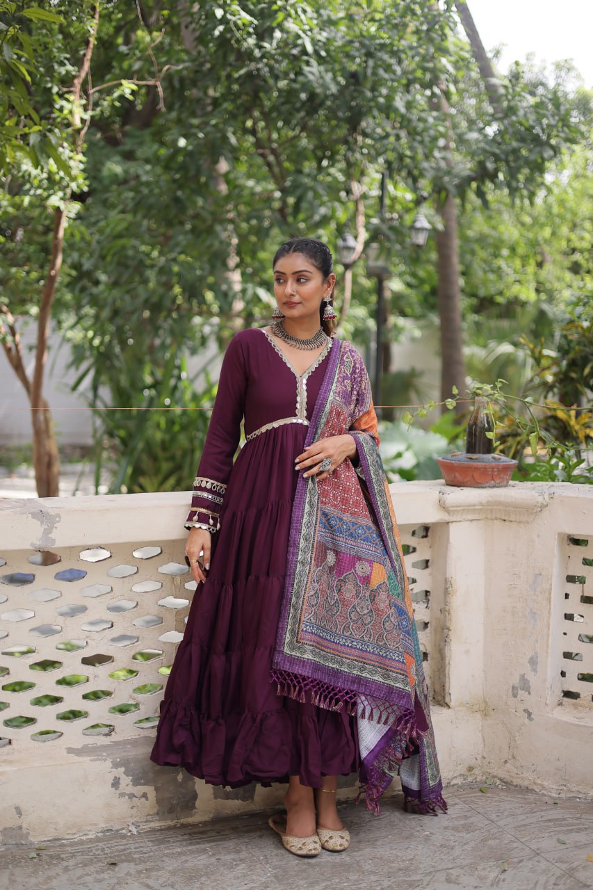 Designer Gown with Dupatta – Party & Wedding Collection