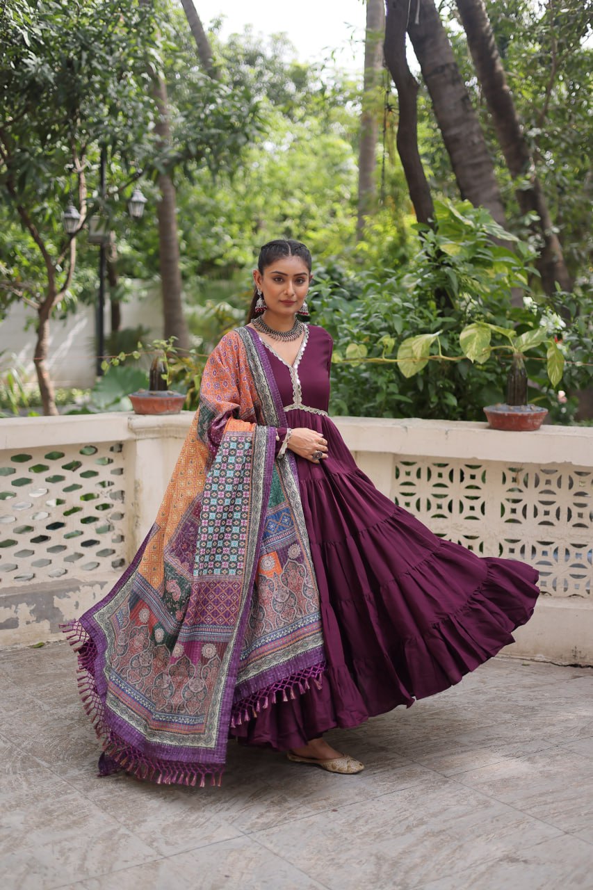 Designer Gown with Dupatta – Party & Wedding Collection