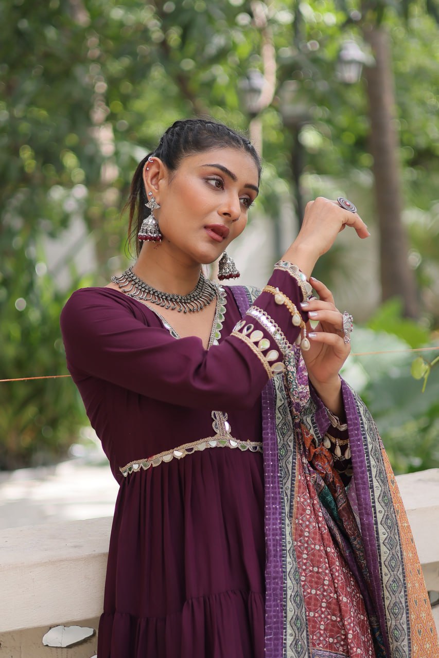 Designer Gown with Dupatta – Party & Wedding Collection