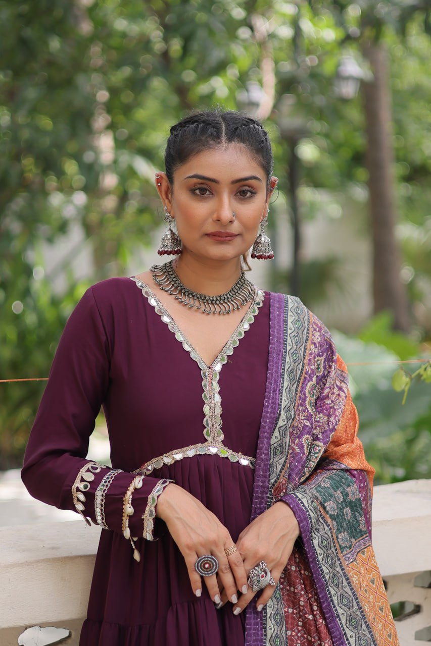 Designer Gown with Dupatta – Party & Wedding Collection