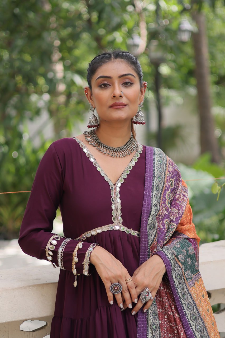 Designer Gown with Dupatta – Party & Wedding Collection