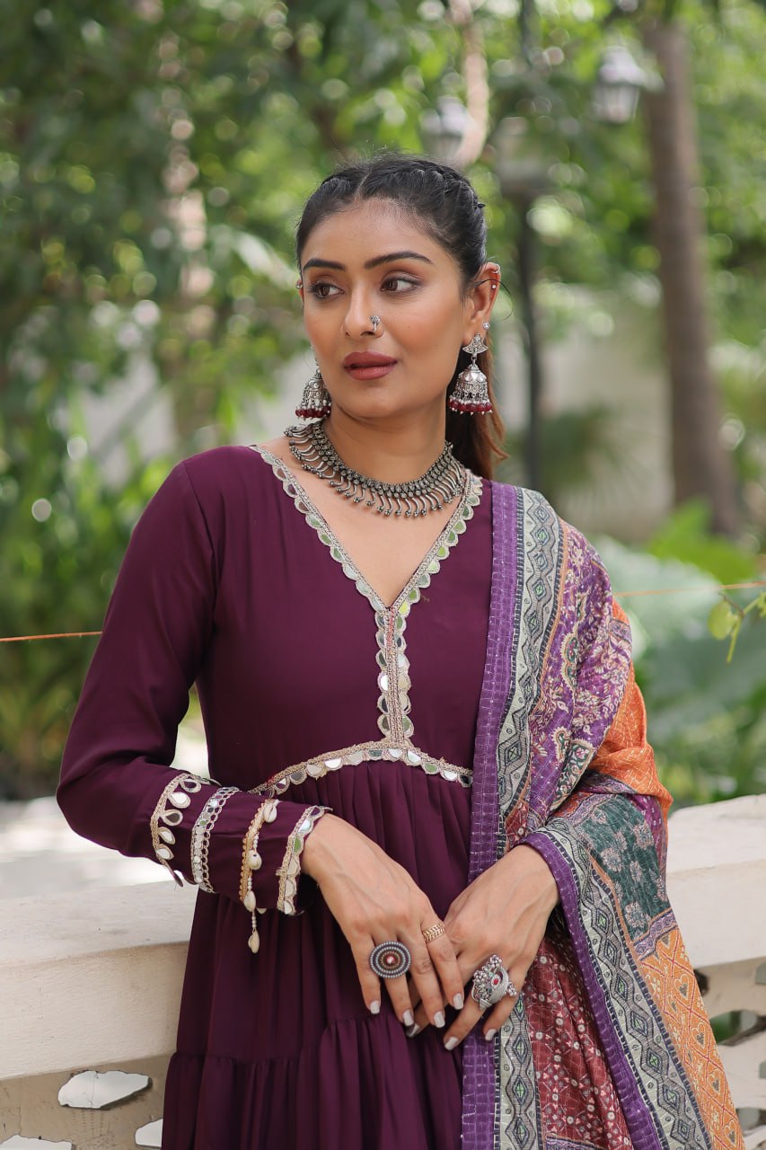 Designer Gown with Dupatta – Party & Wedding Collection