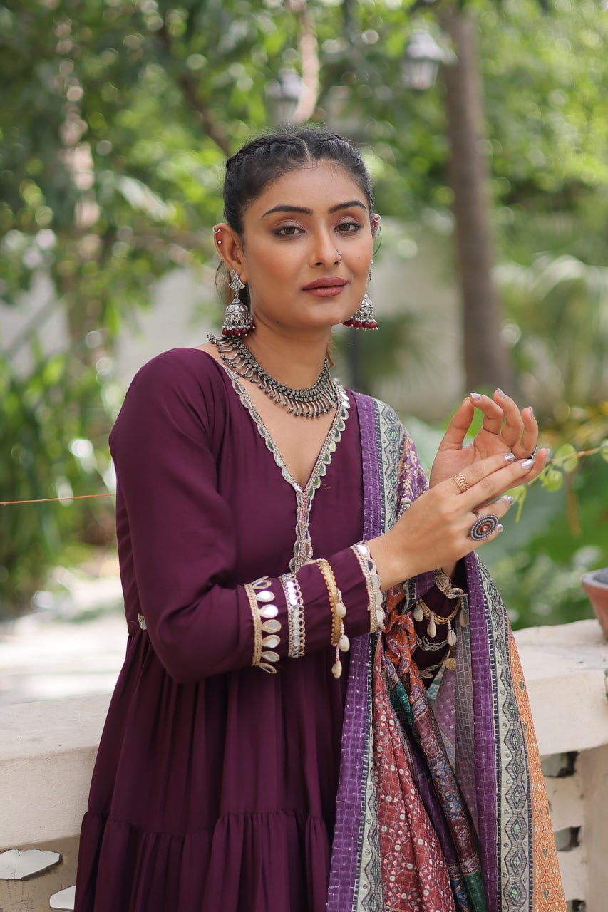 Designer Gown with Dupatta – Party & Wedding Collection