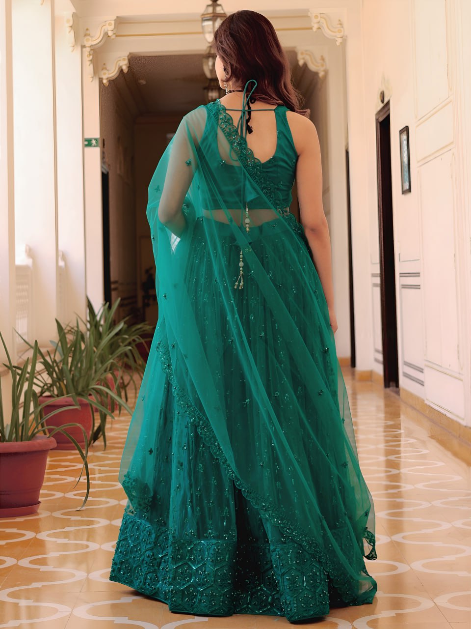 Teal Green Elegance Lehenga Set