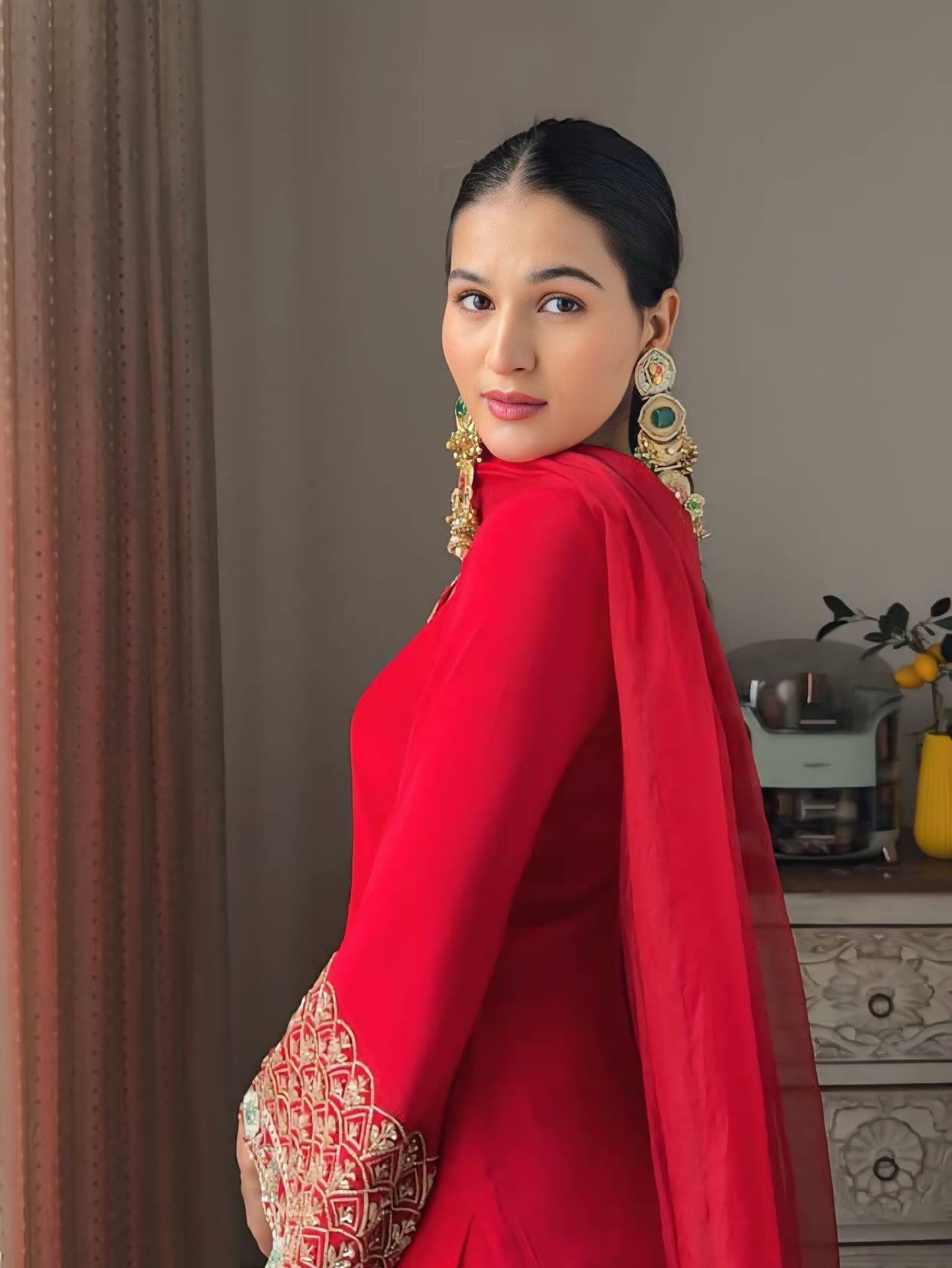 Designer Farsi Top & Salwar Set with Fancy Dupatta and Embroidery Work