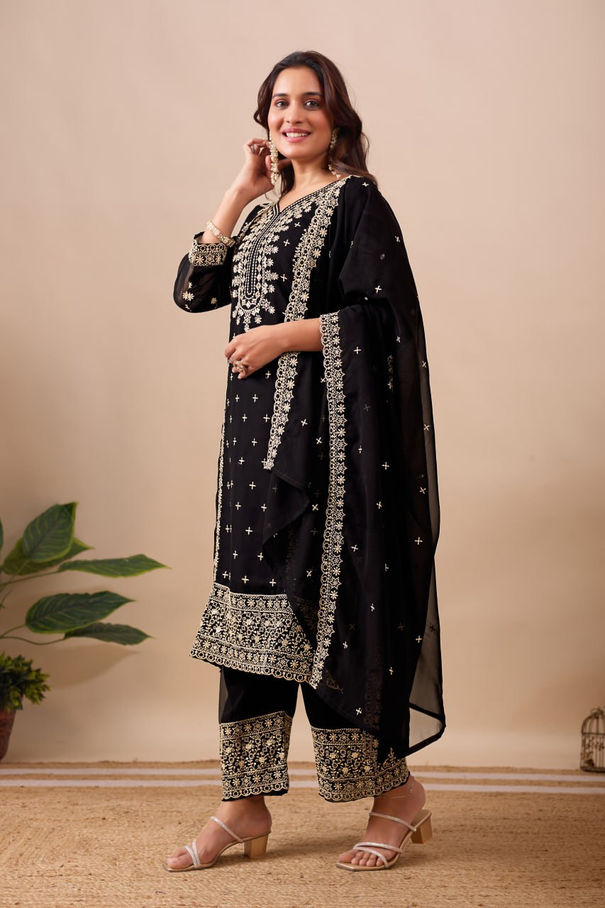 Designer Wedding Wear Premium Silk Salwar Suit