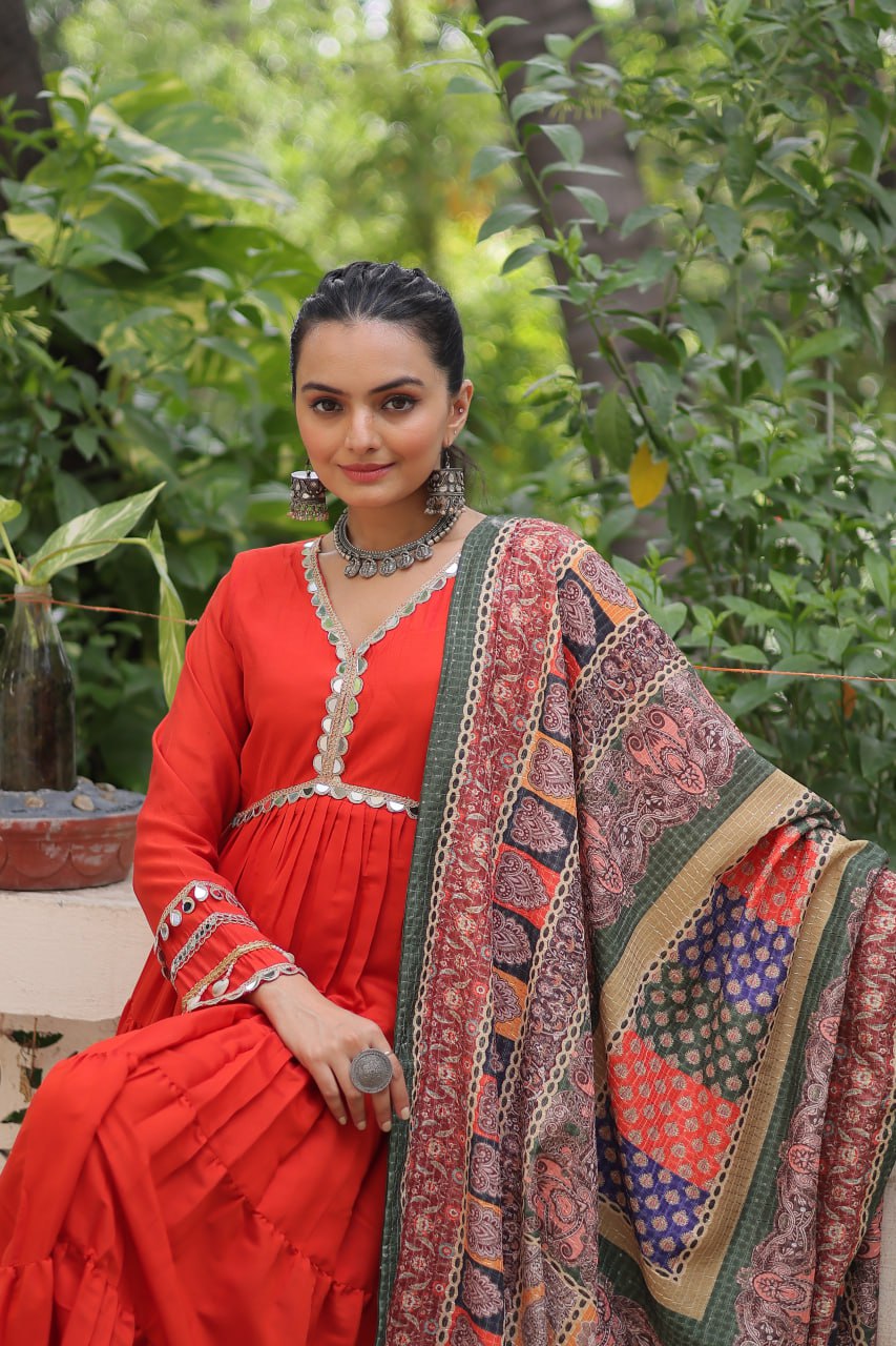 Designer Gown with Dupatta – Party & Wedding Collection