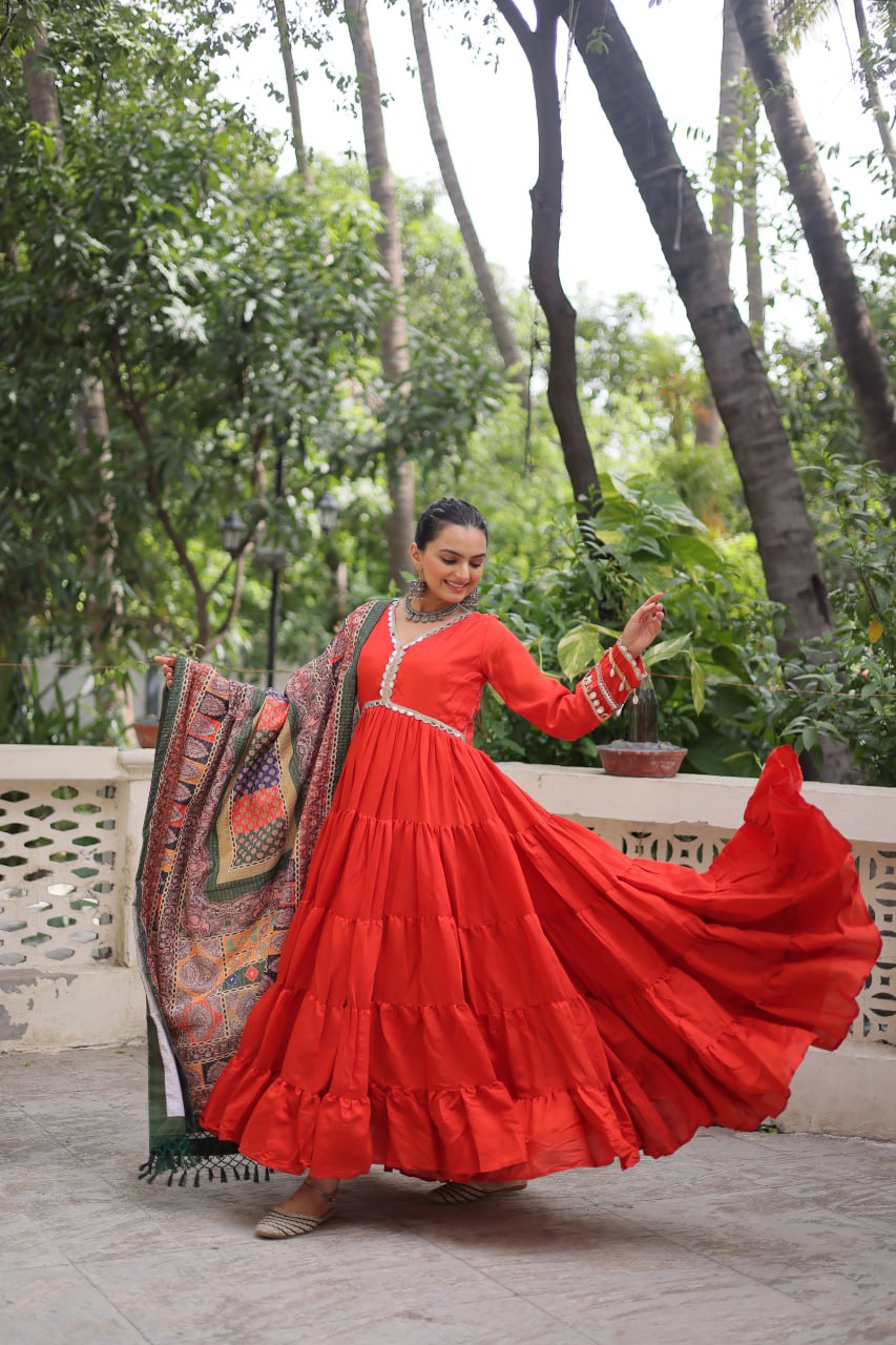 Designer Gown with Dupatta – Party & Wedding Collection