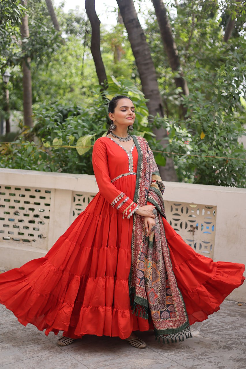 Designer Gown with Dupatta – Party & Wedding Collection