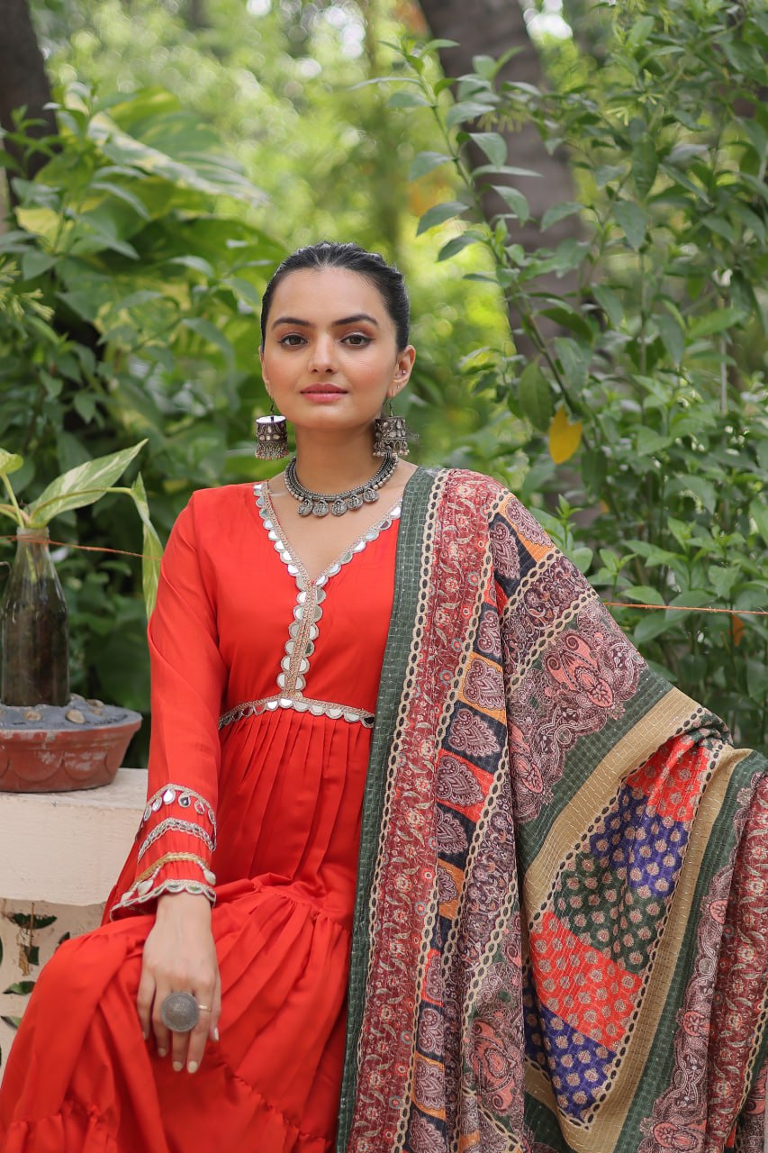 Designer Gown with Dupatta – Party & Wedding Collection