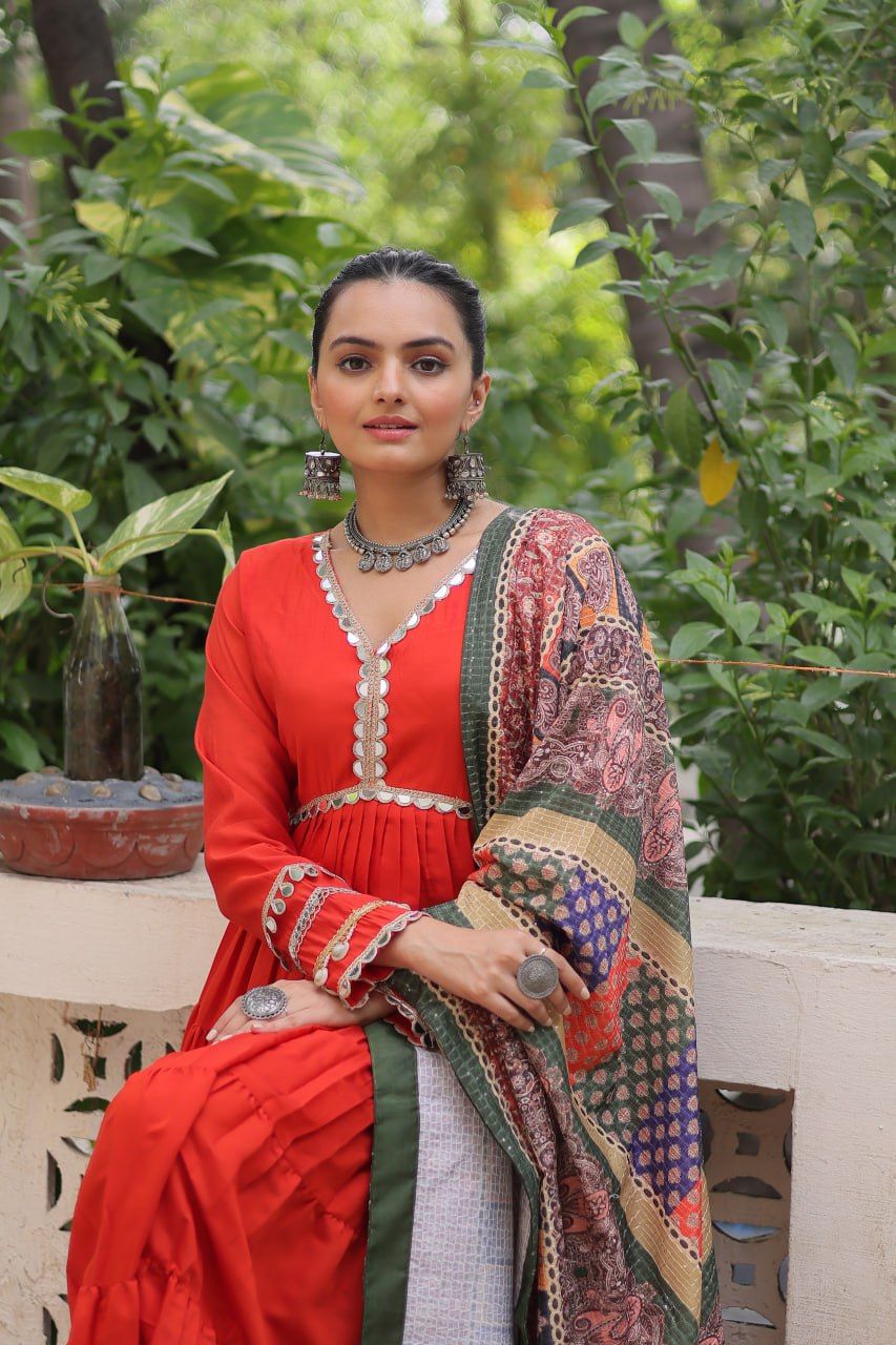Designer Gown with Dupatta – Party & Wedding Collection