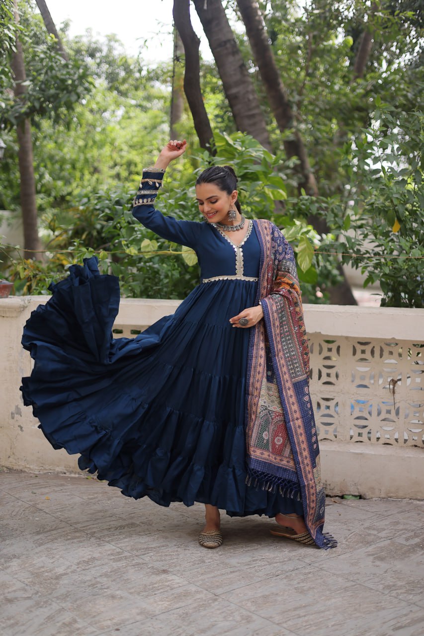 Designer Gown with Dupatta – Party & Wedding Collection