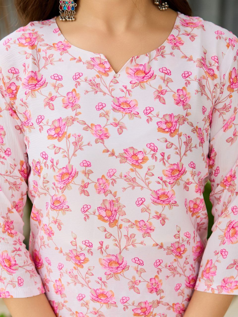 Women Floral Printed Kurta with Trousers & Floral Dupatta