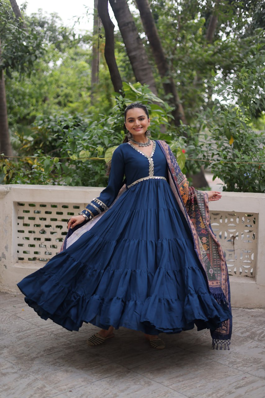 Designer Gown with Dupatta – Party & Wedding Collection