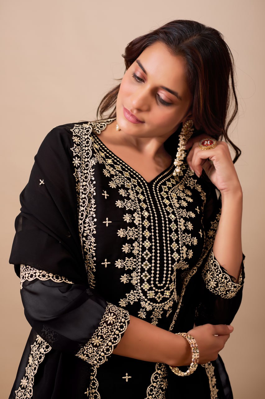 Designer Wedding Wear Premium Silk Salwar Suit