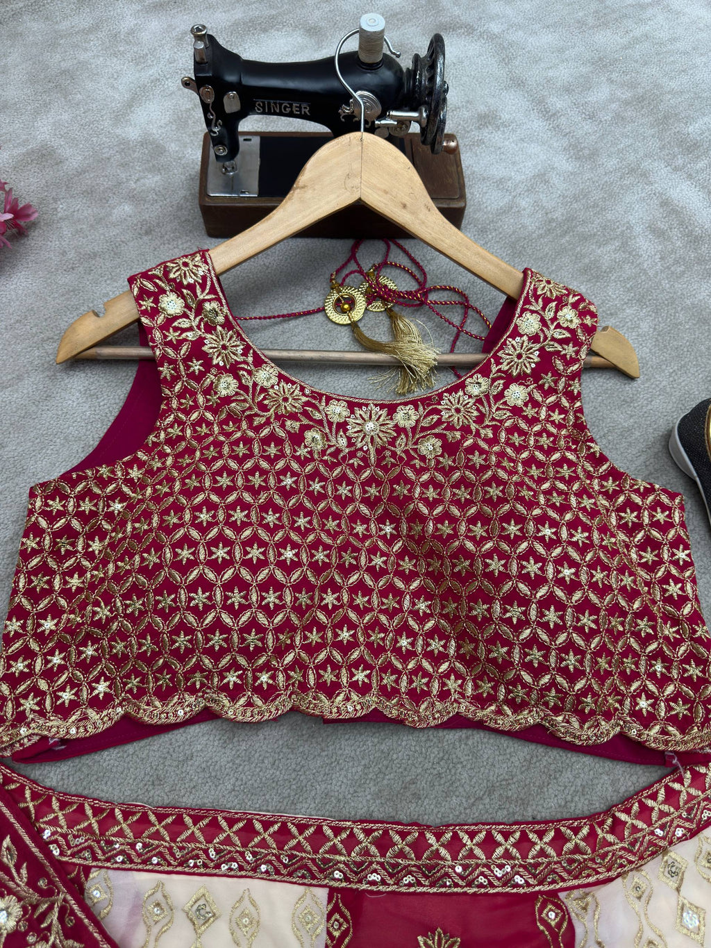 Beautiful Charming Georgette Sequence & Embroidery Work Lehenga Choli