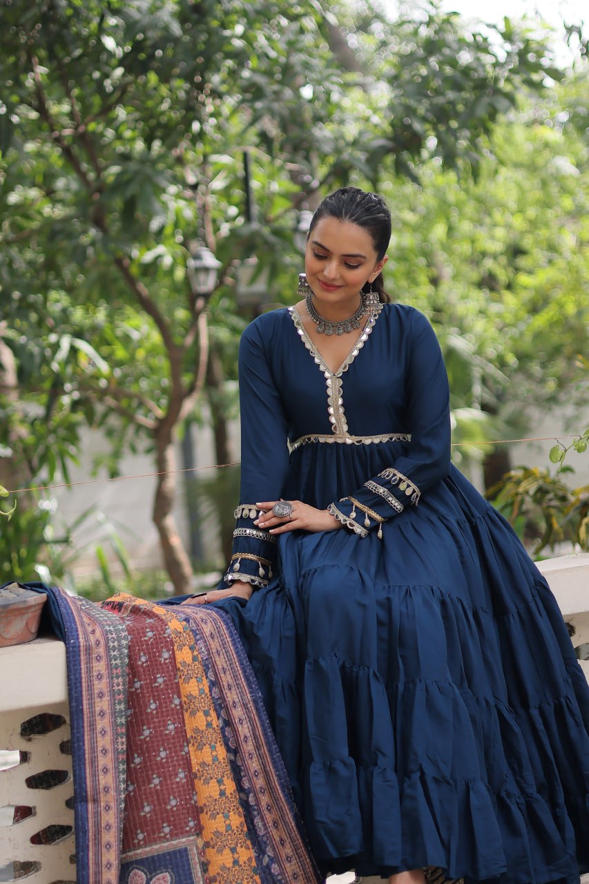 Designer Gown with Dupatta – Party & Wedding Collection