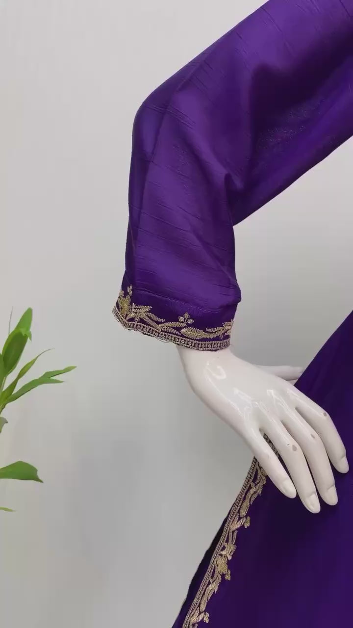 Exclusive 3-Piece Plazzo Set with Dupatta – Chinon Fabric with Sequence Embroidery